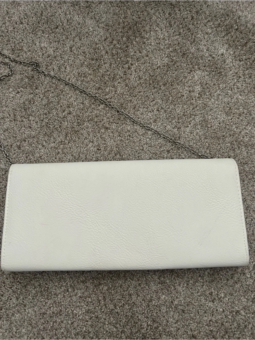 White tailored original vintage handbag clutch